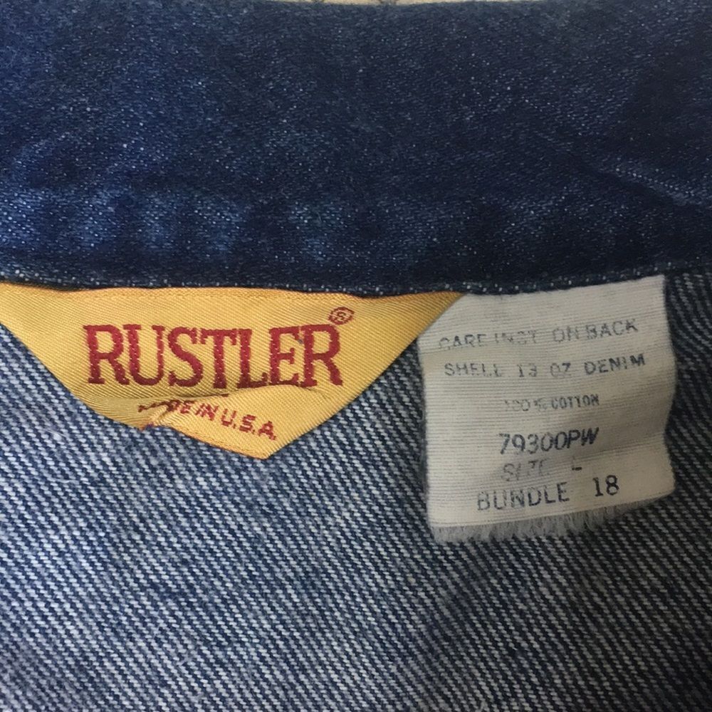 Rustler Denim Trucker Jacket Size Large - Picture 2 of 5